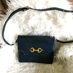 Vintage Navy front flap crossbody